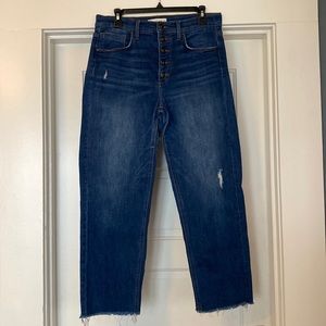 Whetherly “Pierce” High Rise Straight Leg Jeans